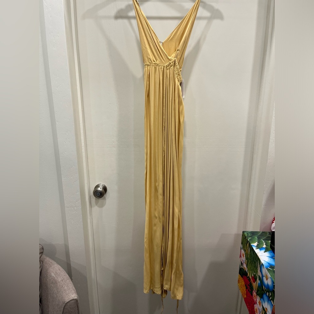 FAITHFULL - Yellow Strappy Maxi Dress - Size 4